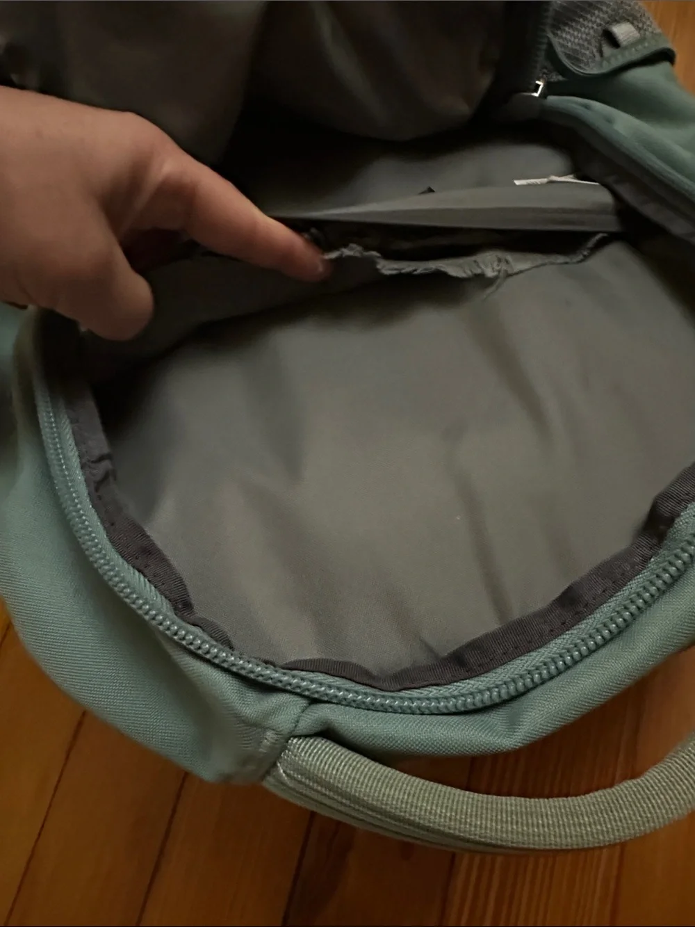 The North Face Vault Green and Gray Daypack Backpack